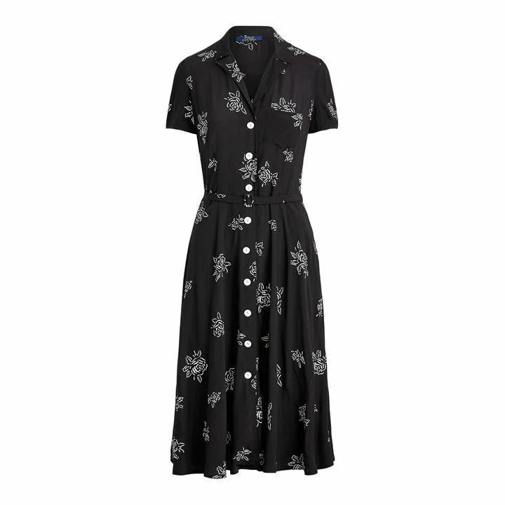 Polo Ralph Lauren Hampton Floral Dress - Black Rose
