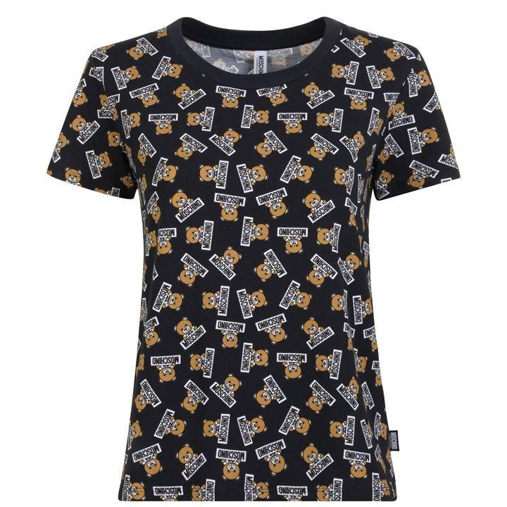 MOSCHINO All Over Teddy Print T Shirt - Multi