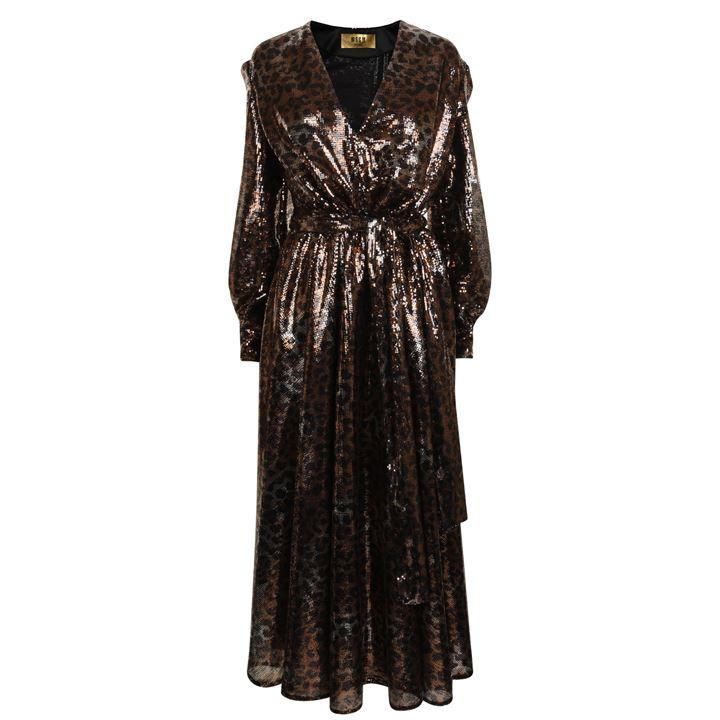 MSGM Leopard Print Sequin Dress - Leo 05