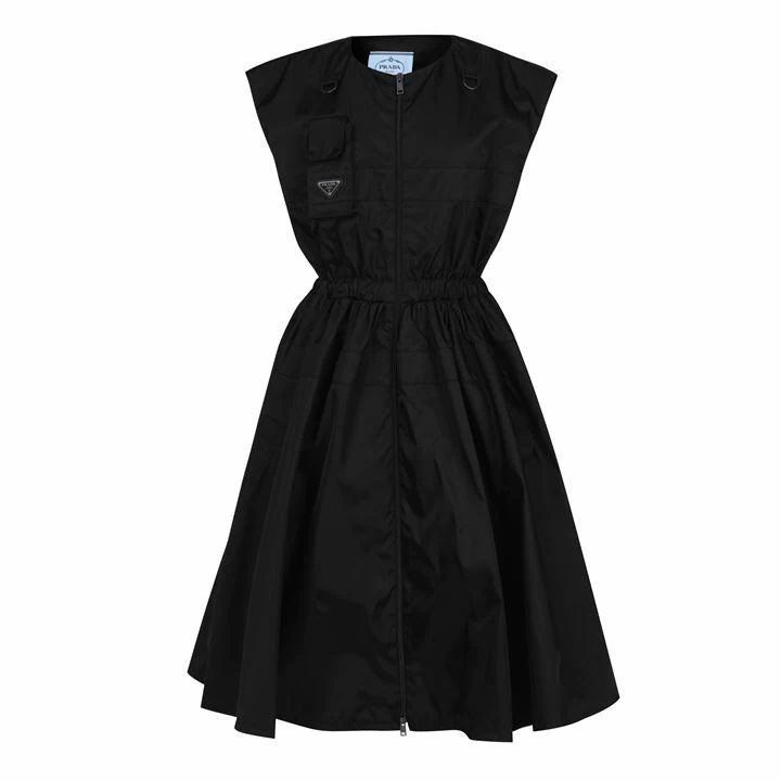 PRADA Sleeveless Nylon Dress - Black