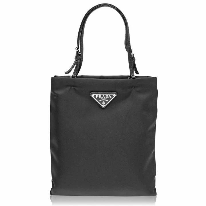 PRADA Padded Nylon Handbag - Black F0002