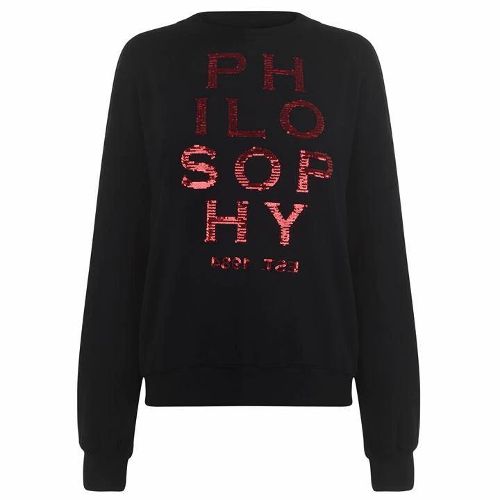 Philosophy Di Lorenzo Serafini Glitter Logo Sweater - Black