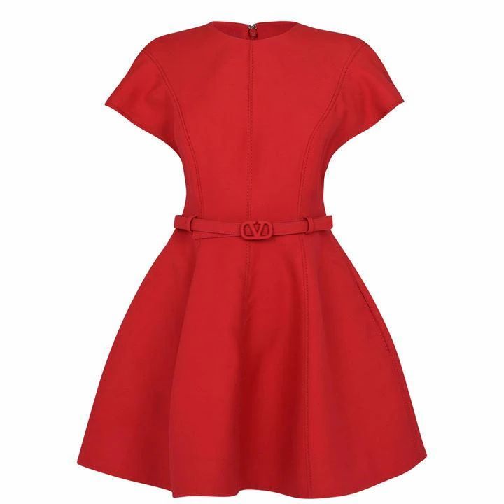 VALENTINO Mini Belt Dress - Red