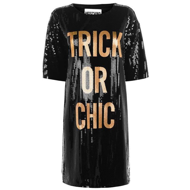 MOSCHINO Trick Or Chic Sequin Dress - Black J1555