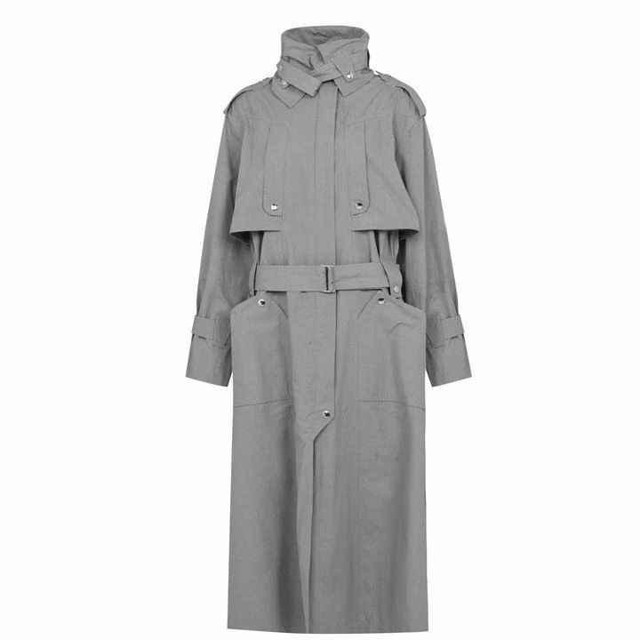 KENZO Long Trench Coat - Grey