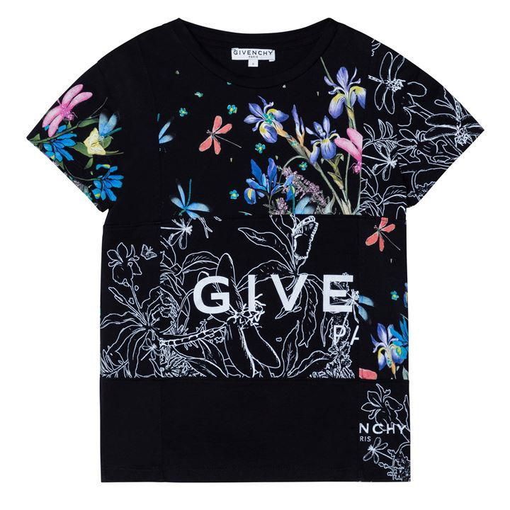 GIVENCHY Graphic Floral T-Shirt - Black
