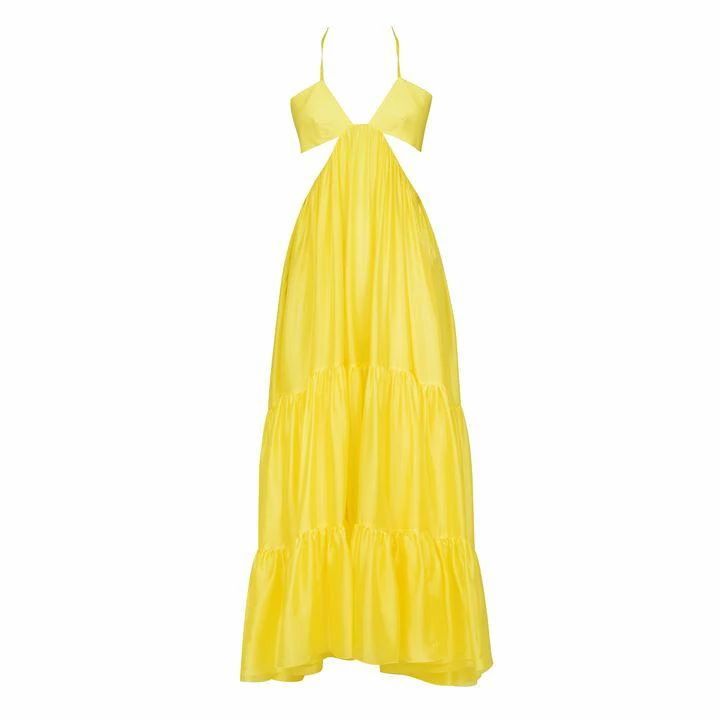 Alexandre Vauthier Maxi Strap Dress - Yellow