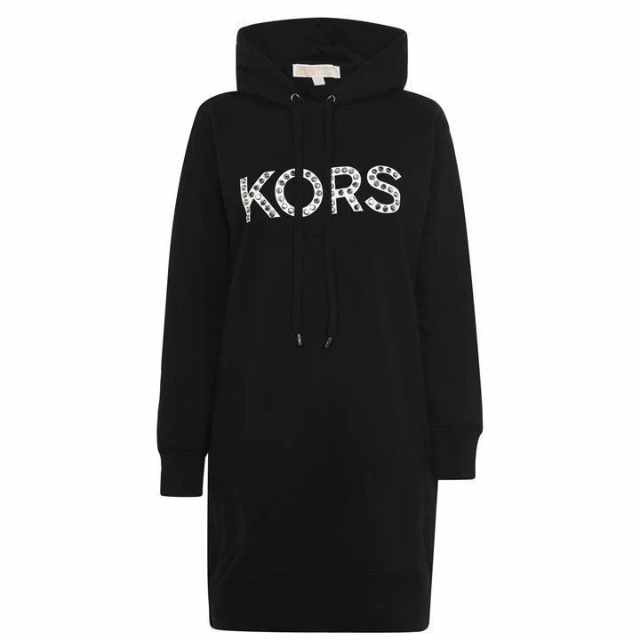 MICHAEL Michael Kors Embossed Logo Sweater Dress - Black