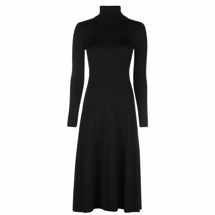 Lauren by Ralph Lauren Dilara Long Sleeve knitted Dress - Black