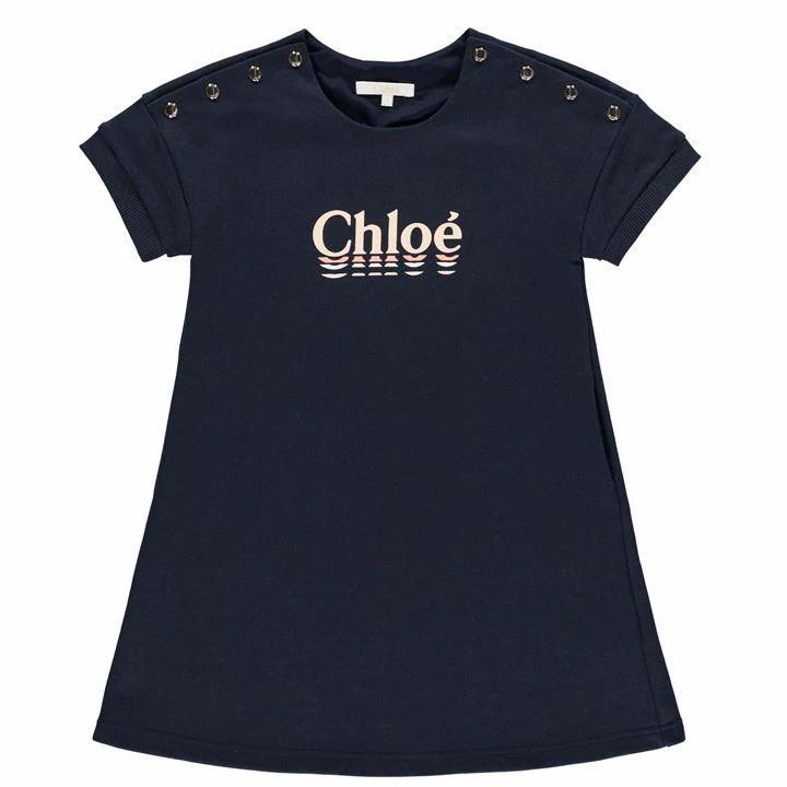 Chloe Chloe Button Dress Gi02 - Blue Cargo 849