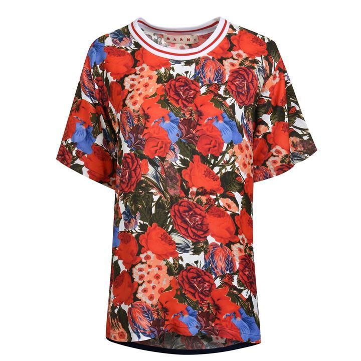 MARNI Floral Print T Shirt - Multi