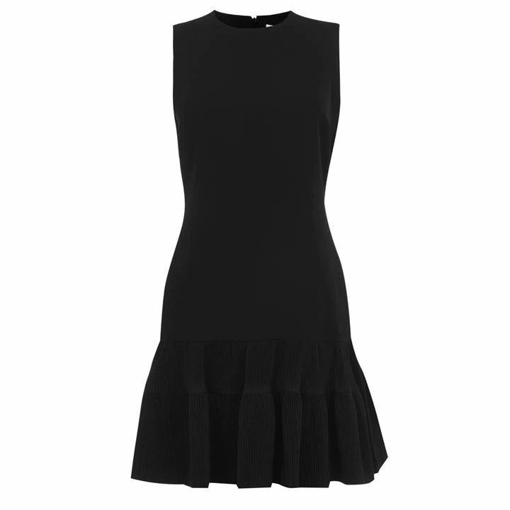 Victoria Victoria Beckham Pleat hem shift dress - Black