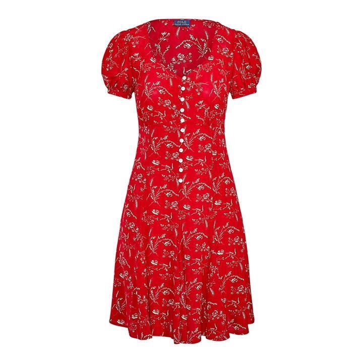 Polo Ralph Lauren Printed Floral Dress - Red