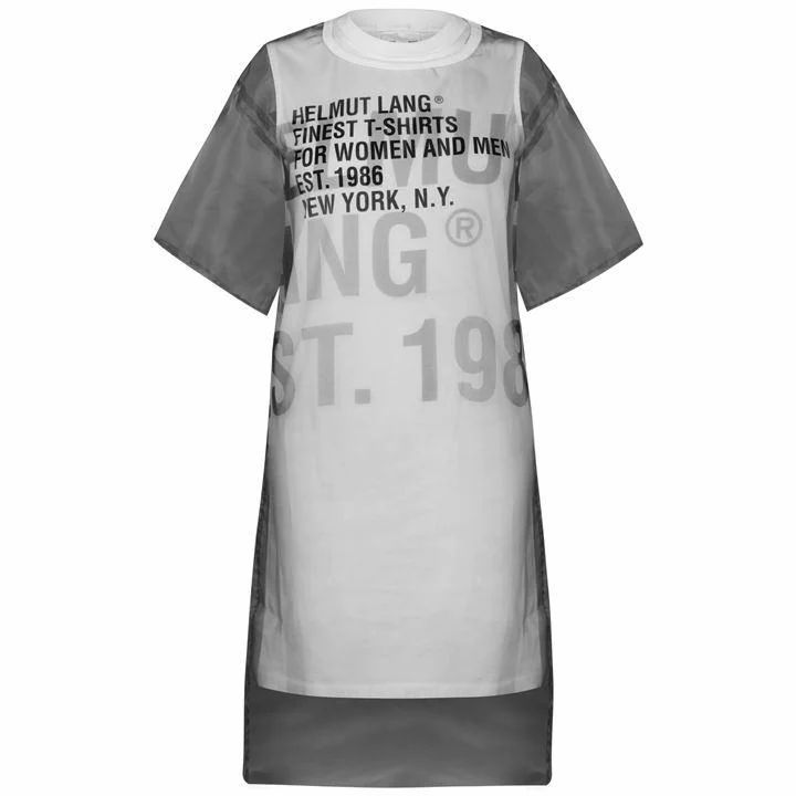 HELMUT LANG Sheer T-Shirt Dress - White