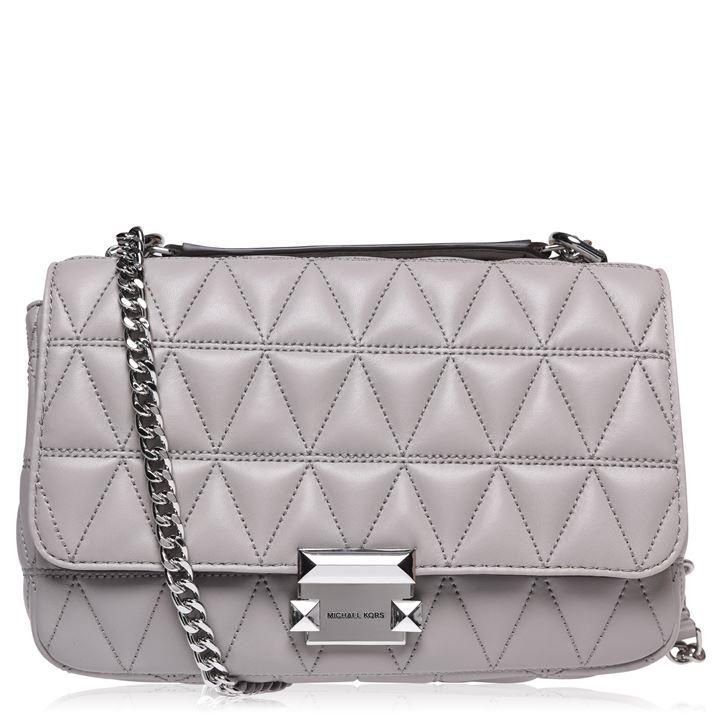 MICHAEL Michael Kors Sloan Large Shoulder Bag - Pearl Grey 081