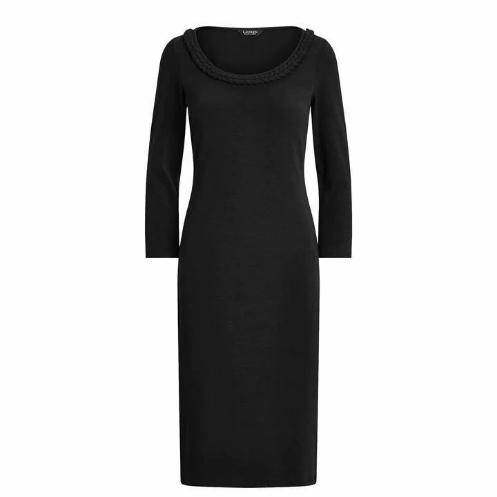 Lauren by Ralph Lauren Brylee three quarterSleeve Midi Dress - Polo Black