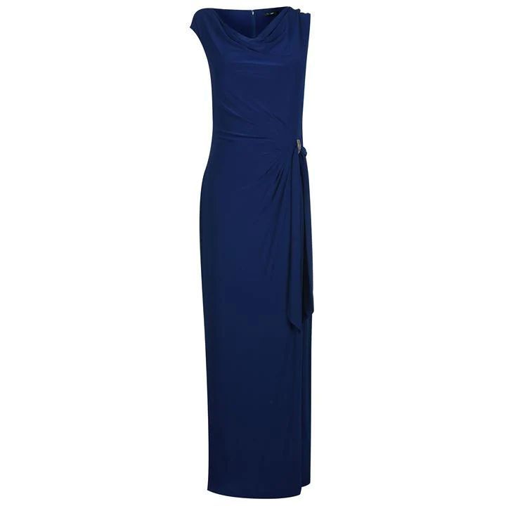 Lauren by Ralph Lauren Shayla Cap Sleeve Evening Dress - Blue