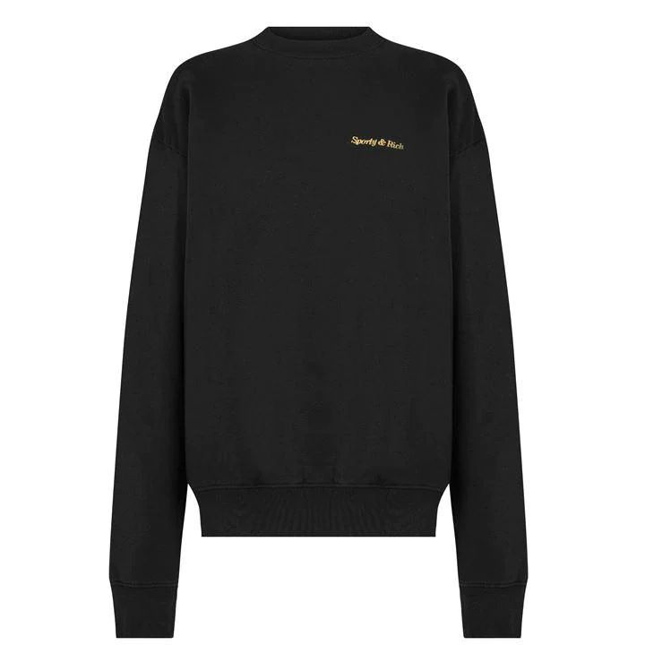 SPORTY AND RICH Classic Logo Sweatshirt - Black