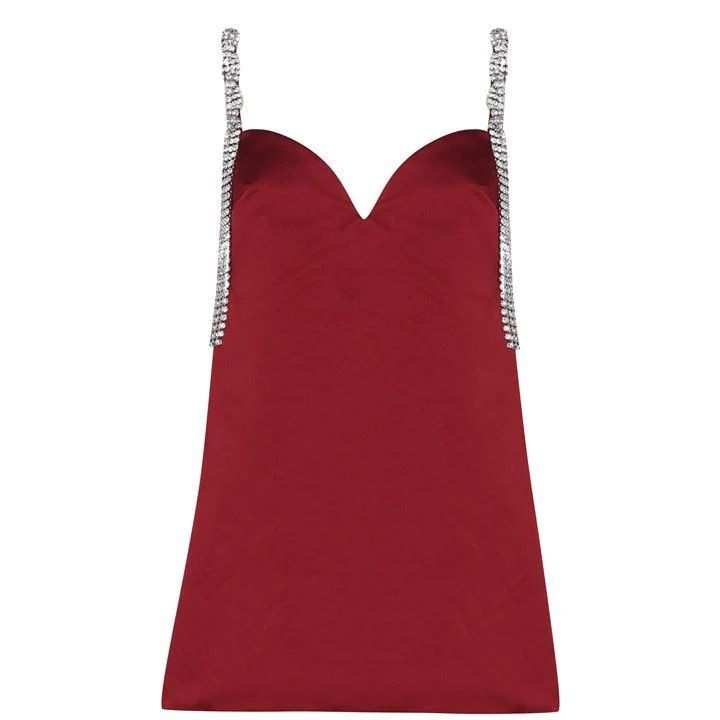 AREA Crystal Dress - Red