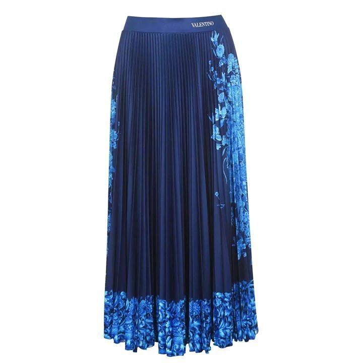 VALENTINO Valentino Delft Midi Skirt - Blue