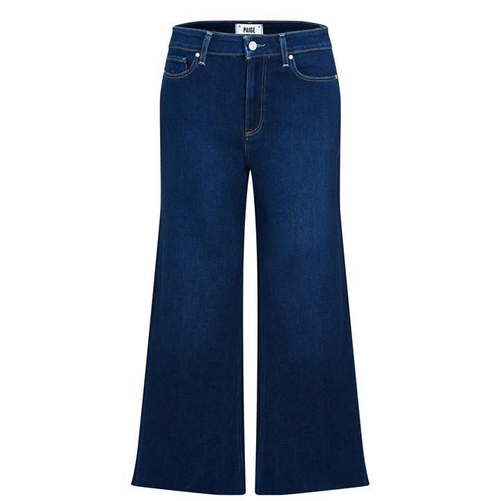 PAIGE Anessa Raw Hem Jeans - Blue