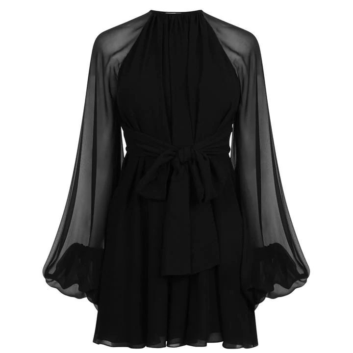 SAINT LAURENT Oversized Sleeve Dress - Black