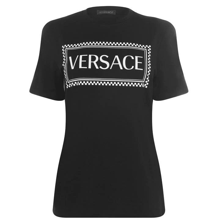 VERSACE Box Logo T Shirt - Black