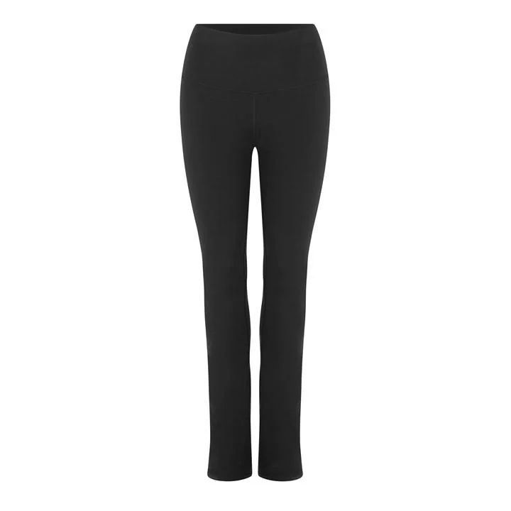 Airbrush High Waist Bootcut Leggings - Black