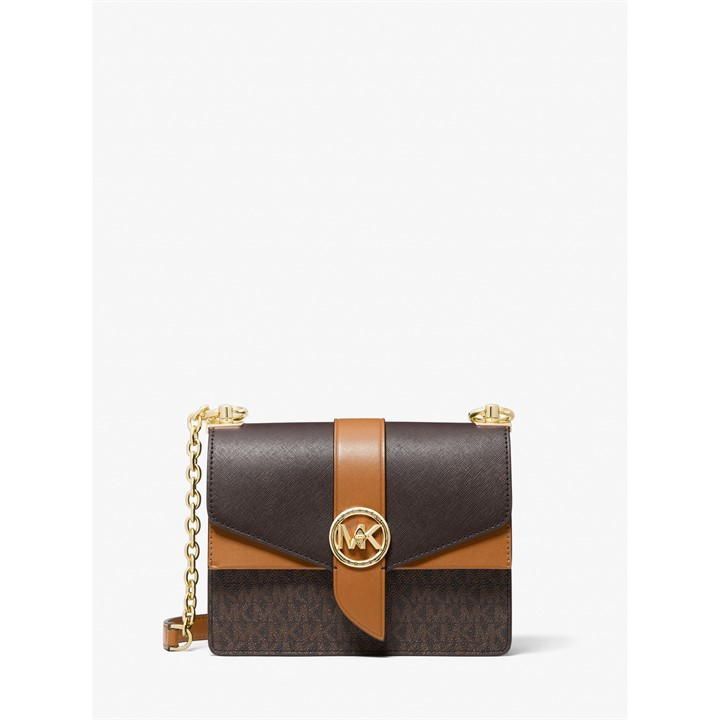 Greenwich Signature Small Xbody Bag - Brown