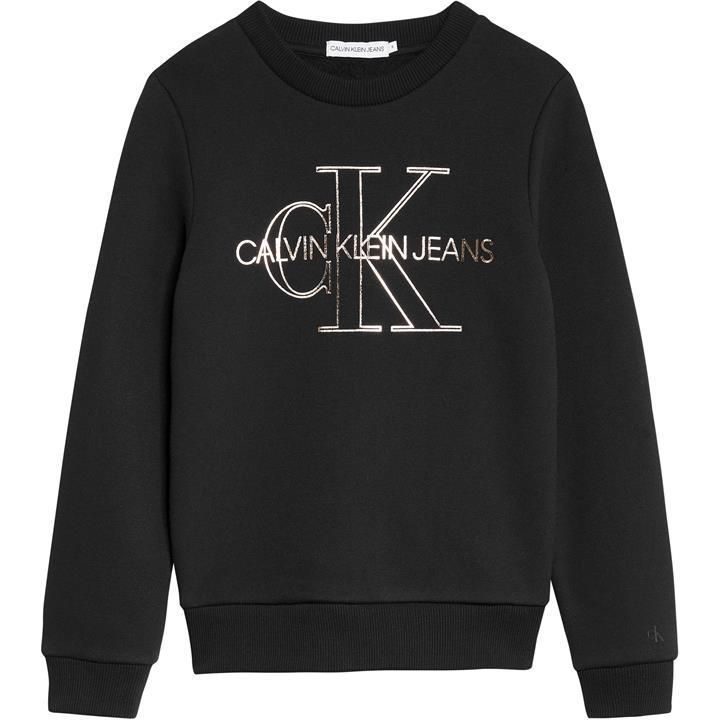 Calvin Klein Met Monogram Crew Neck Sweater - Black
