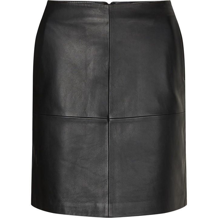 Essential Leather Mini Skirt - Black