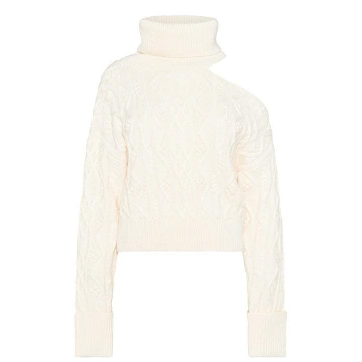 Cable Knit Jumper - White