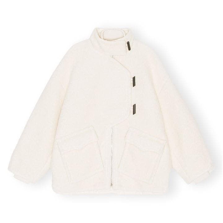 Boucle Wool Jacket - White