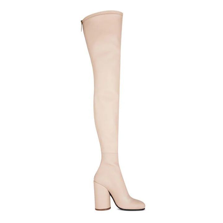Over The Knee Boots - Cream