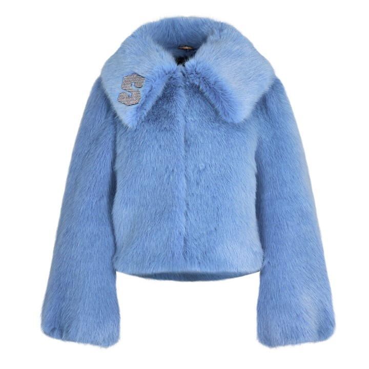Casper Faux Fur Jacket - Blue