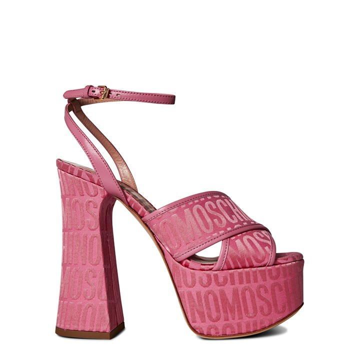 Logo Platform Sandals - Pink