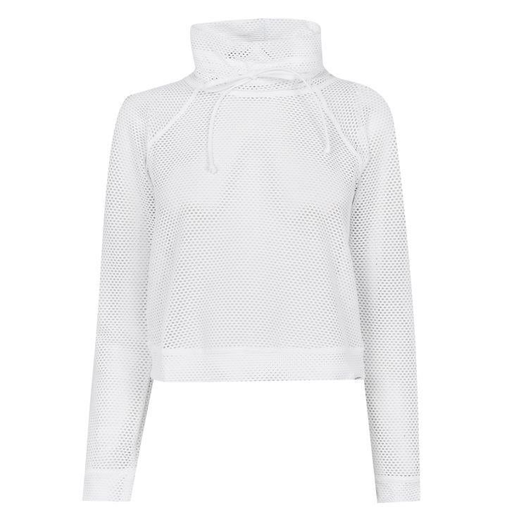 Pump Open Pull Over Hoodie - White