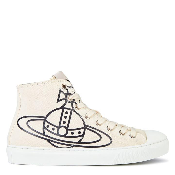 Plimsoll High Top Trainers - White
