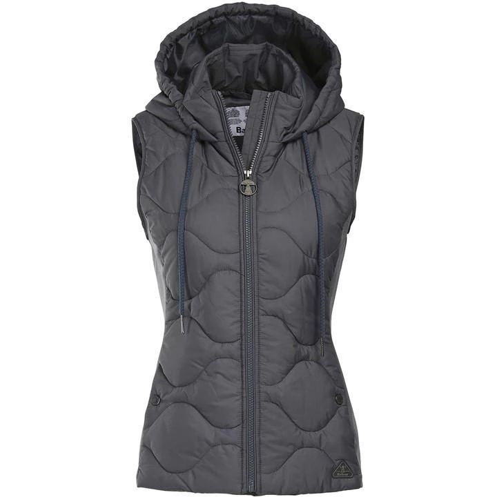 Thrift Quilted Sweat Gilet - Blue