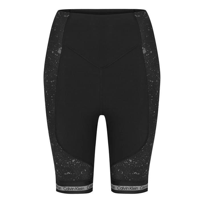 Graphic Biker Shorts - Black