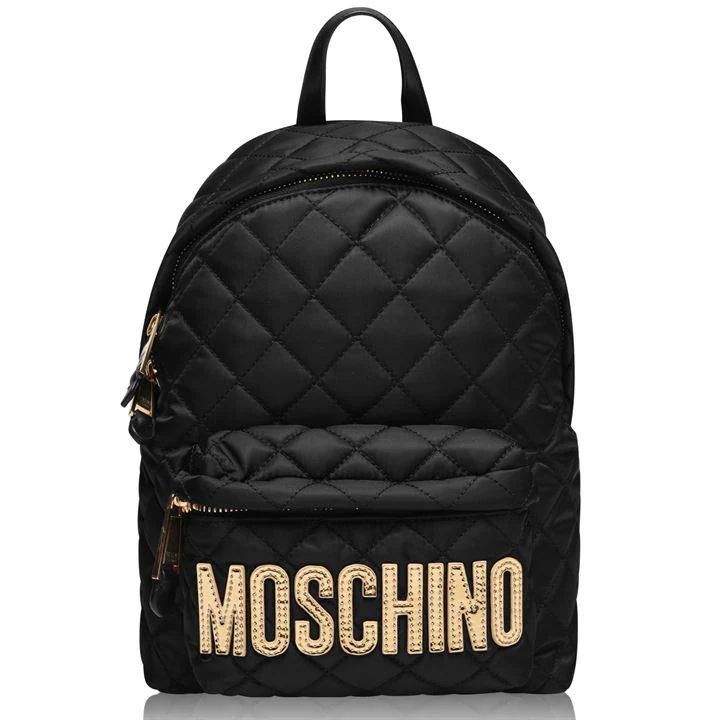 Moschino Quilted Backpack - Black