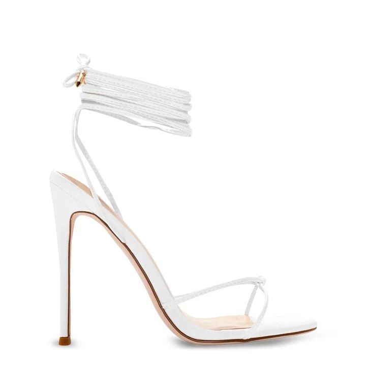 Athens Lace Up Heels - White