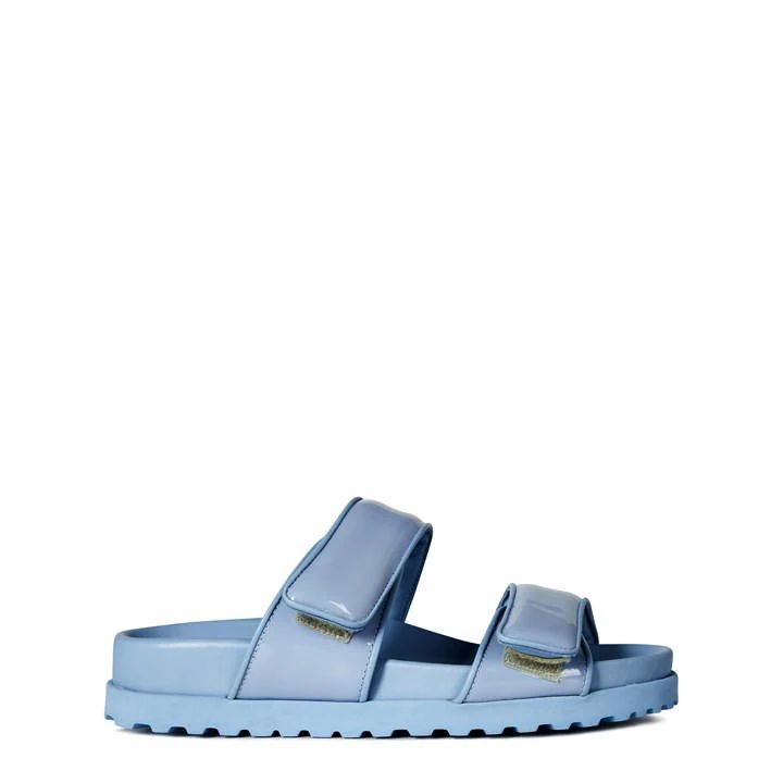 X Pernille Teisbaek Perni 11 Leather Platform Sandals - Blue