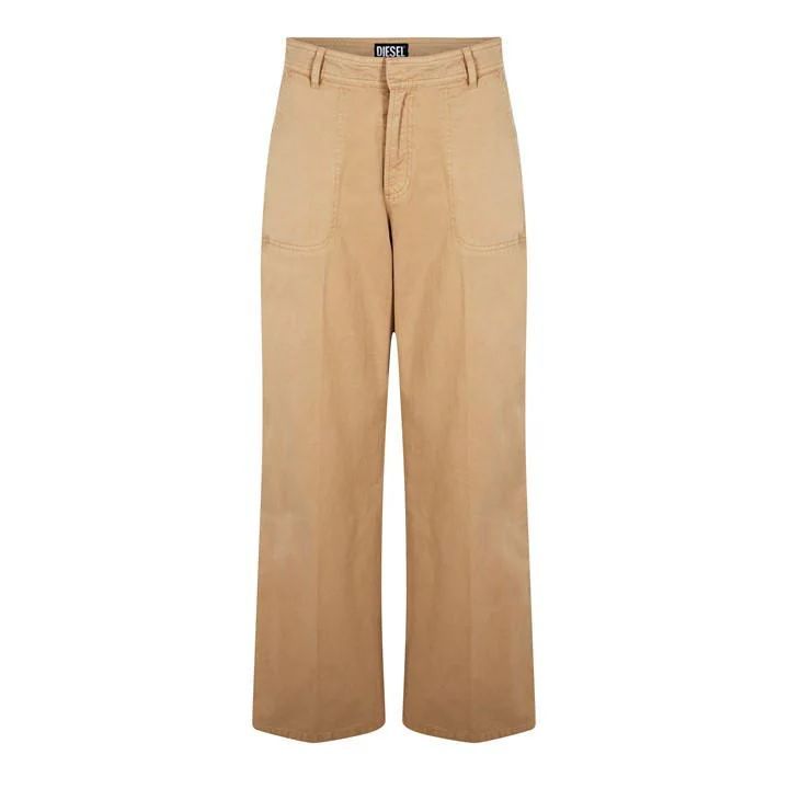 Wide Leg Trousers - Brown