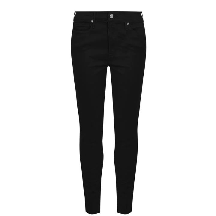 Cropped Skinny Jeans - Black