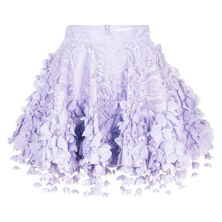High Tide Lace Mini Skirt - Purple
