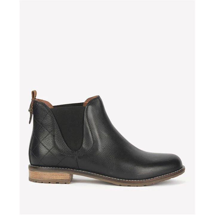 Camelia Diamond-Quilted Chelsea Boots - Black