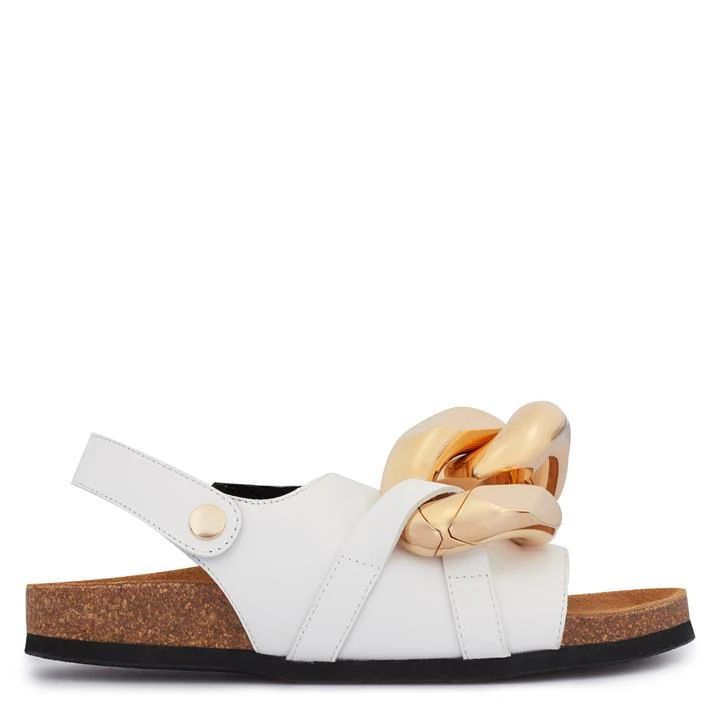 Chain Sandal Loafers - White