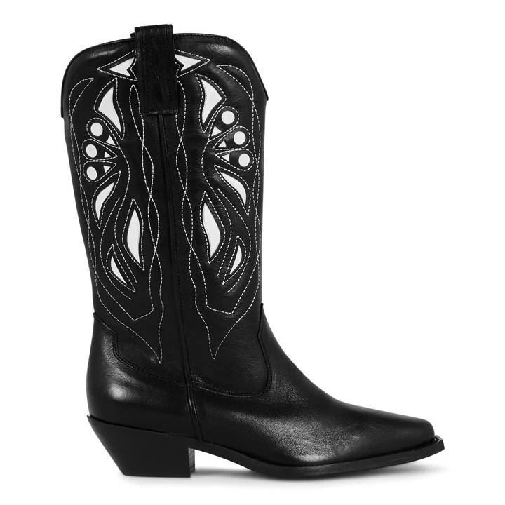 Rancho Mirage Cowboy Boots - Black