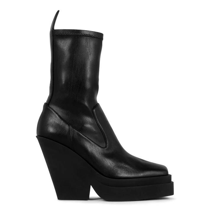 Gia 15 Faux Leather Boot - Black